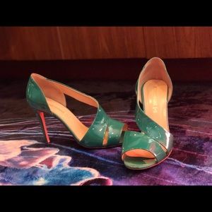 Pierre Darre leather 9.5 Teal/Green. NWOB